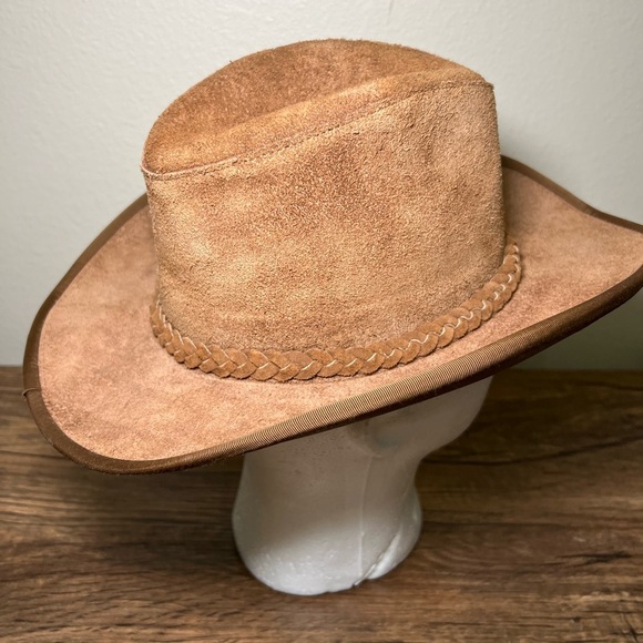 SUEDE LEATHER RANCHER HAT SIZE MEDIUM . 🪶 MADE IN USA - Picture 5 of 7